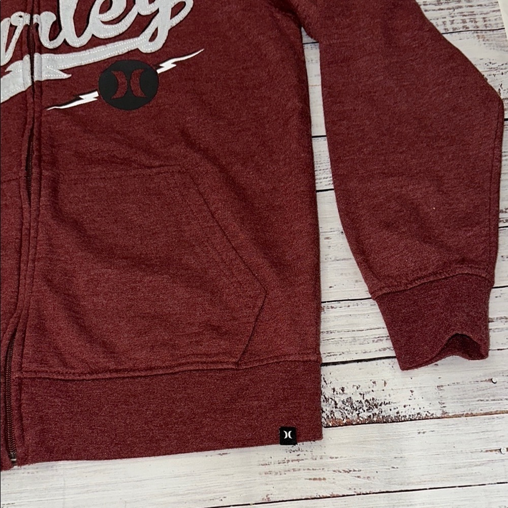 Hurley Red Zip Up Hoodie Sz. S - Picture 4 of 8